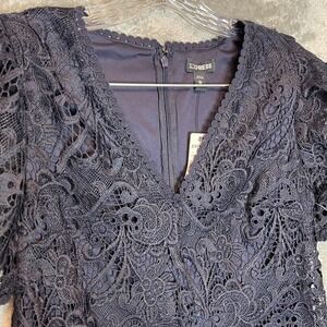 Express Women Lace Shift Mini Dress XS Princess Romantic Elegant Event Occasion